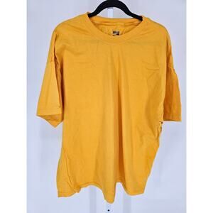 Vtg Simply for Sports Mens Sz XXL Short Sleeve Crew Neck T Shirt Yellow Gold